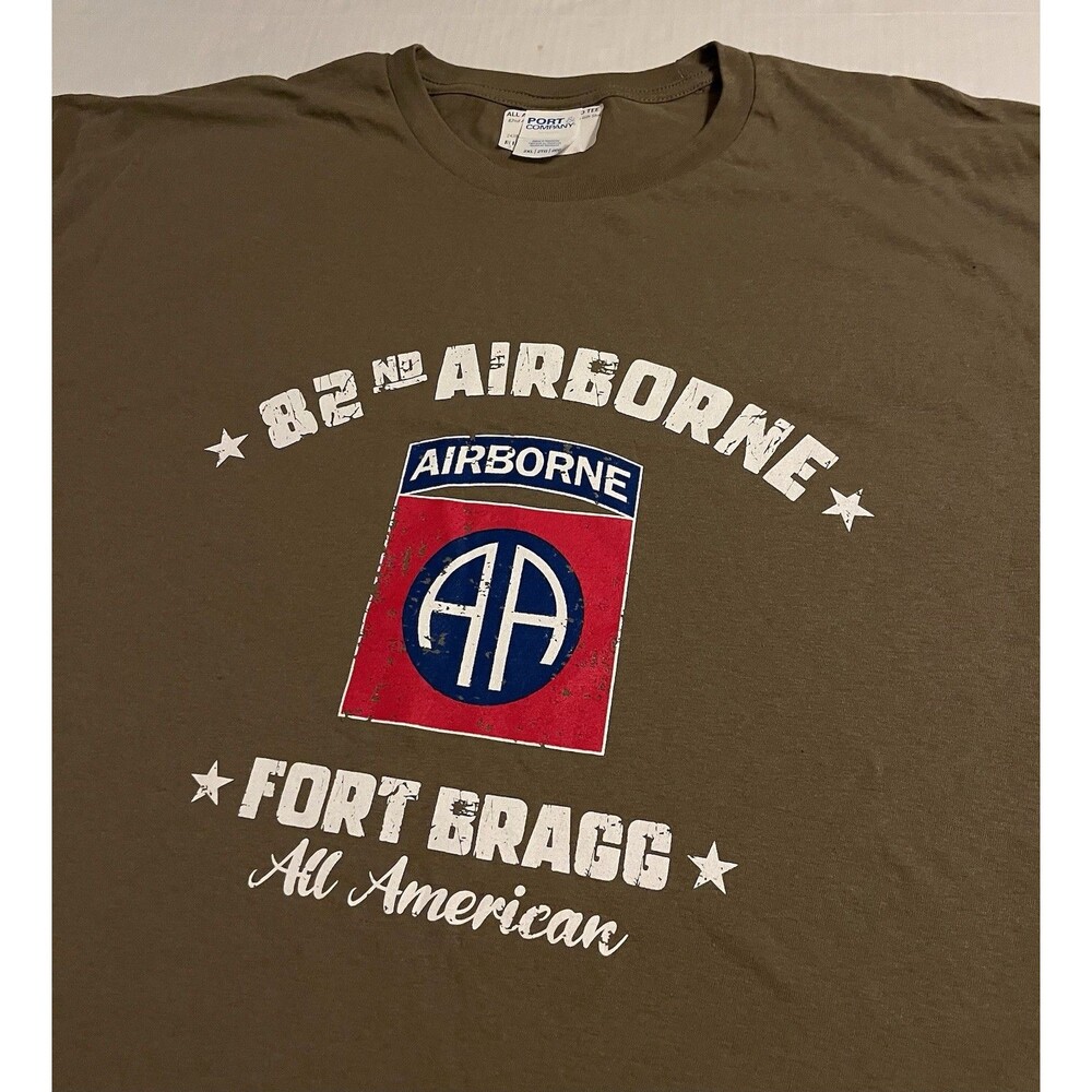 NWT 82nd Airborne Division Logo Army Fort Bragg T-Shirt 2XL Military USA Veteran